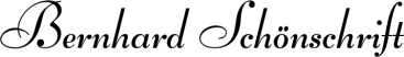 Bernhard Schönschrift Bernhard Cursive