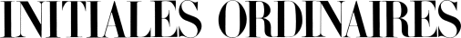 Initiales Ordinaires